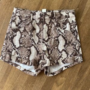 Snake Print Shorts